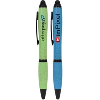 Camden Bamboo Wheat Straw Eco Pen Wheat Straw Stylus Pen - Full Color Imprint | Sustainable Promotional Pens