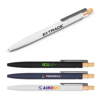 EcoRubber Grip Pen Full Color Imprint | Custom Recycled Aluminum Promotional Pens