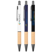 Gosford Gunmetal Bamboo Pen Full Color Imprint | Custom Executive Promotional Pens