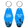 America250 Acrylic Motel Key Tag | Full Color Custom Promotional Keychain
