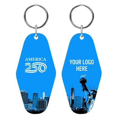 America250 Acrylic Motel Key Tag | Full Color Custom Promotional Keychain