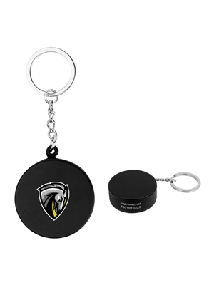 Hockey Puck Stress Reliever Keychain | Full Color Digibrite Custom Imprint