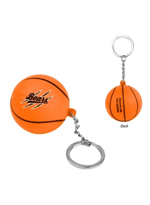 Basketball Stress Reliever Keychain | Full Color Digibrite Custom Imprint