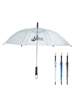 Clear Umbrella 46" Arc | Automatic Open POE Umbrella | Promotional Giveaway