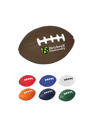 Football Shape Stress Reliever | Pad Print PU Foam Squeeze Toy