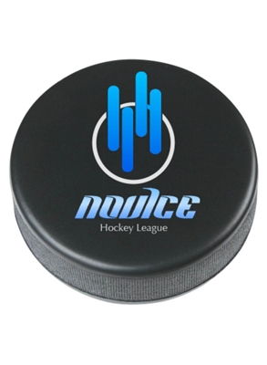 Hockey Puck Shape Stress Reliever | Custom Pad Print Promotional Item