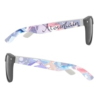 Colorblock Malibu Sunglasses with Full Color Imprint on Both Arms