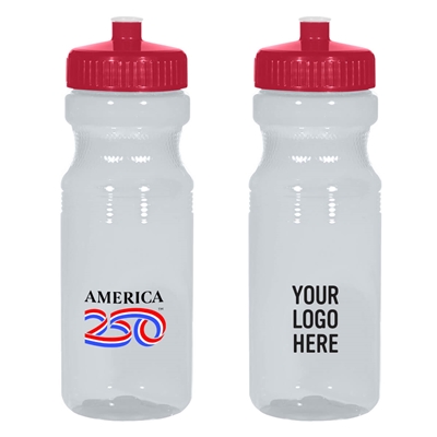 America250 24 Oz Poly-Clear Fitness Bottle | Custom Promotional Water Bottle