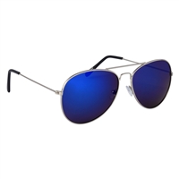 Color Mirrored Aviators with Laser Engraving and UV Protection