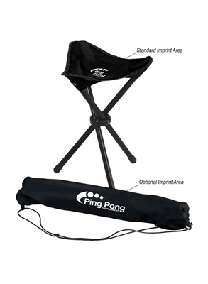 Folding Tripod Stool | Eco-Friendly RPET Seat | Custom Promotional Gift