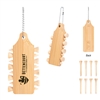 Bamboo Golf Tee Set Keychain | Personalized Eco-Friendly Golf Gift