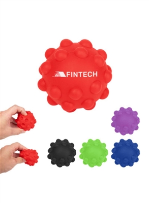 Push Pop Bouncing Ball | Silicone Stress Reliever with Custom Pad Print Logo