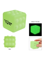 Glow-In-The-Dark Push Pop Cube | Pad Print Stress Reliever