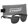 Malibu Sunglasses with Heathered Pouch | Custom Branded Set with Silk Screen Imprint