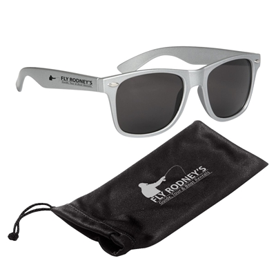 Malibu Sunglasses & Pouch Set | Custom Silk Screen Imprinted Promo Gift Pack