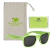 Custom Tortoise Malibu Sunglasses Kit | Custom Silk Screen Imprint with Pouch & Cloth