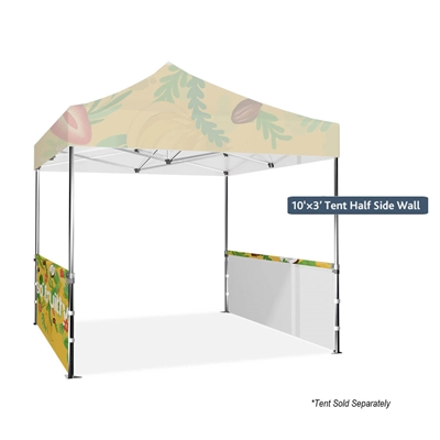 Set of 2 â€“ 10' x 3' Double-Sided Half Tent Walls â€“ Custom Dye-Sublimation