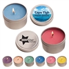 Custom Vanilla 4 Oz Soy Candle in Tin | Direct Imprint Promotional Candle