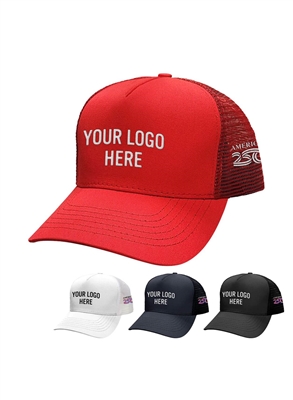 America250 5 Panel Trucker Cap Embroidery | Made in USA
