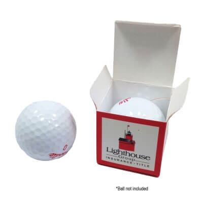 Single Golf Ball Box | Full-Color Edge-to-Edge Graphics | Promotional Golf Giveaway