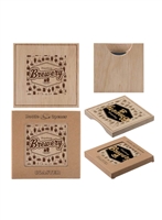 Wood Bottle Opener Coaster | Custom 1 Color or Full Color Promotional Gift