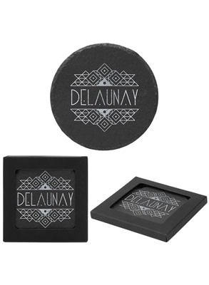 Round Slate Coaster | Custom 1 Color or Full Color Promotional Gift