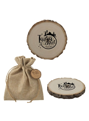 Woodlands Coaster | Custom 1 Color Promotional Gift