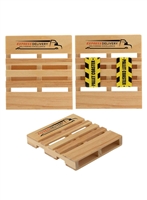 Custom Pine Wood Pallet Coaster | Rustic Logo Drink Coasters