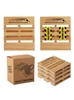 Pine Wood Pallet Coaster Set of 4 | Custom Logo Rustic Coasters