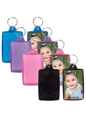 Translucent Sparkle Snap-In Keytag | Customizable Promotional Keychain