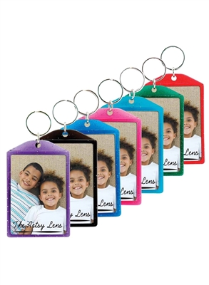 Translucent Sparkle Snap-In Keytag | Customizable Vibrant Promotional Keychain
