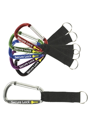 Carabiner Keytag with Nylon Strap | Custom Clip-On Keychain