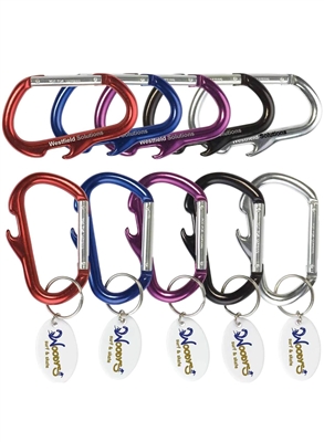 Custom Carabiner Bottle Opener Keytag | Promotional Giveaway