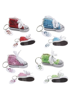 Gym Shoe Bling Keytag | Custom Logo Promotional Keychain