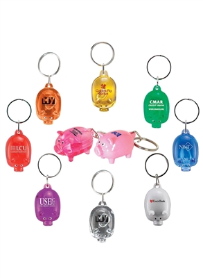 Fun Pig Keychain | Custom Logo Trade Show Giveaway