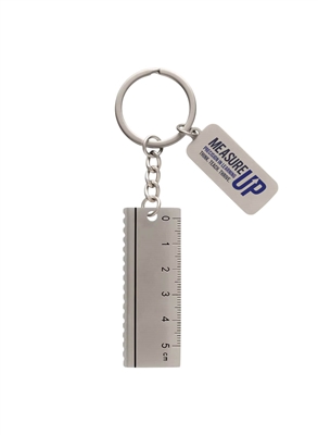 Custom Ruler Keytags | Silver Branded Metal Keychains