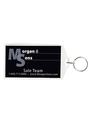 Business Card Snap-In Keytag | Custom Promotional Keychain for Branding