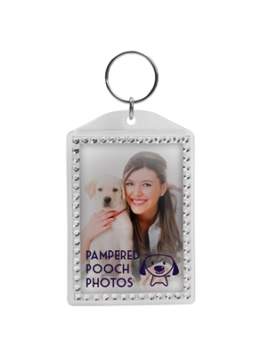 Custom Rhinestone Snap-In Keytags | Clear Bling Promotional Keychains