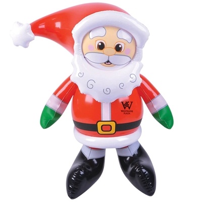 24" Inflatable Santa Decoration | Holiday Promo Inflatable with Custom Pad Printing