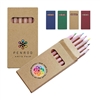 Branded Wooden Pencil Set | Eco-Friendly 6 Color Pack with Full Color