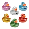 Sparkle Rubber Ducks 2" | Assorted Glitter Colors with Custom Pad Print Imprint