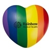 Custom Pad Printed Rainbow Heart Stress Ball | Uplifting Wellness Giveaway