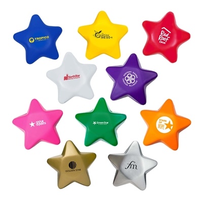 Star Shaped Stress Ball | Ideal Giveaway for Kids & Schools | Pad Print imprint