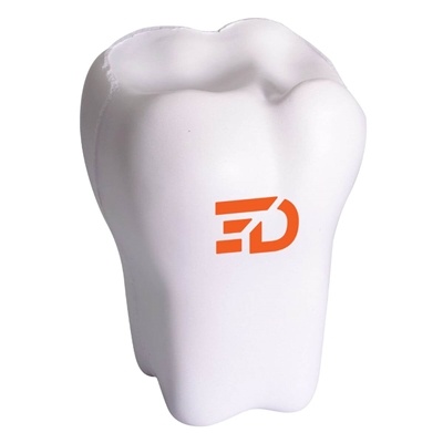 Tooth Shaped Stress Reliever | Custom Pad Printed Giveaway for Dental Clinics