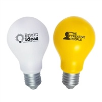 Light Bulb Stress Reliever | Custom Pad Printed Branded Promotional Giveaway