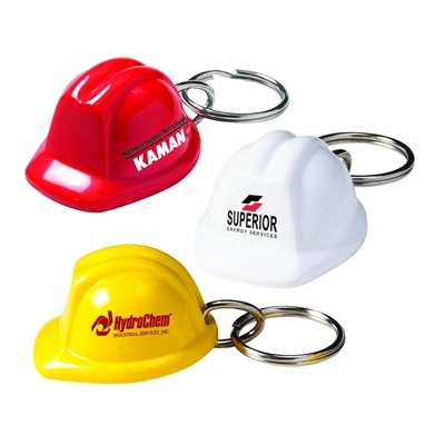 Hard Hat Keychain | Custom Pad Printed Construction Company Giveaway