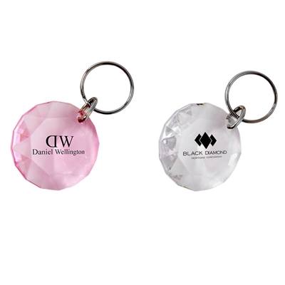 Acrylic Diamond Keychain | Customizable for Corporate Promotions with Pad Printing