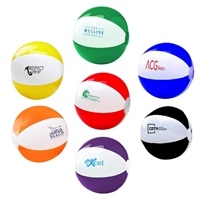 Two Tone Beach Ball 12" | Personalize Pad Print Branded Promo Toy