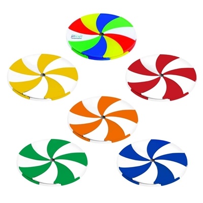 Custom Expanding Flying Disc | Swirl Color Flyer with Logo