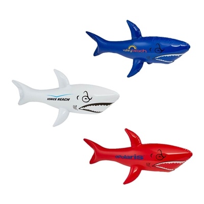 Custom 23" Inflatable Shark | Promotional Pad Printed | Pool & Beach Giveaway